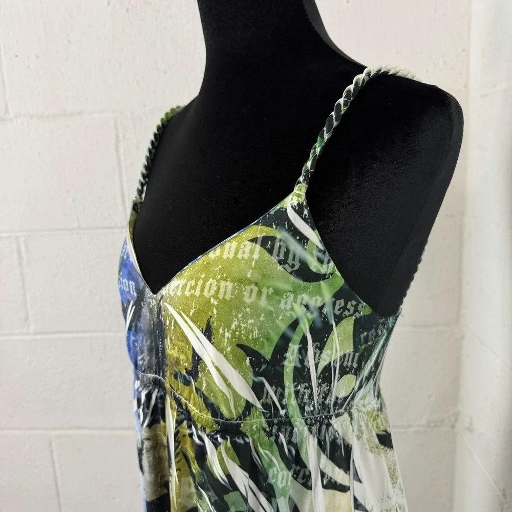 S-Twelve Babydoll Dress Y2K 90s Rhinestone Tattoo Fairy Grunge Whimsigoth Edgy L - Picture 3 of 14